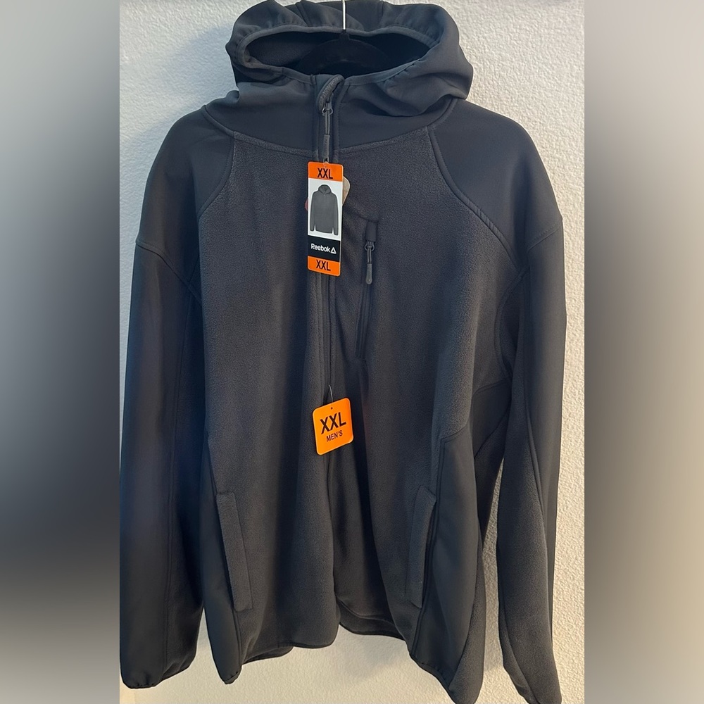 Reebok Men’s XXL Charcoal Long Sleeve Zip Jacket